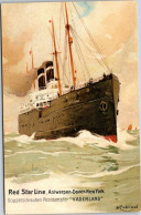 Vaderland Doppelschrauben Postdampfer, Red Star Line, From Serie Steamers Paintings Without Logo, By H. Cassiers - Passagiersschepen