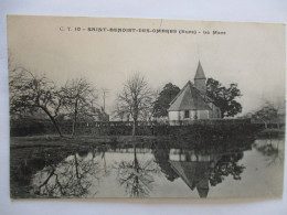 Cpa...Saint-Benoit-des-Ombres...(Eure)...la Mare...(l'église)...1907... - Other & Unclassified
