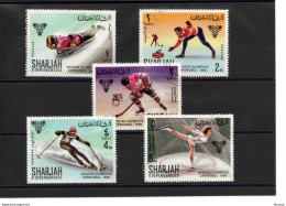 SHARJAH 1968 Jeux Olympiques De Grenoble Yvert 205, Michel 400-404 Oblitéré - Sharjah