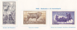 1960 - ESPAÑA - FIESTA NACIONAL TAUROMAQUIA -  EDIFIL 1254,1255,1256 NUEVOS CON CHARNELA - Ongebruikt