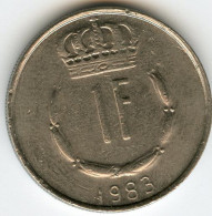 Luxembourg 1 Franc 1983 KM 55 - Luxemburgo