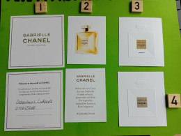CHANEL    - 4 Cartes Parfumées - Modernes (à Partir De 1961)