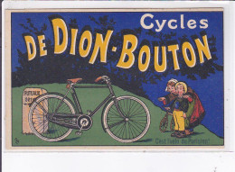 PUBLICITE : Cycles De Dion-Bouton (c'est Le Vélo Du Parisien !)- Très Bon état - Advertising