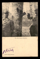 GUERRE 14/18 - UN ARBRE TRAVERSE D'UN OBUS - EDITEUR J. CATEUX, COMMERCY - War 1914-18