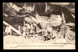 GUERRE 14/18 - NESLE - RUINES DU CARREFOUR DE LA RUE DE LA BRASSERIE ET DE LA RUE ST-NICOLAS - War 1914-18