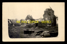GUERRE 14/18 - FRONT DE L'OISE - AVRIL 1918 - CARTE PHOTO ORIGINALE - War 1914-18