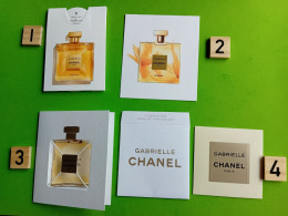 CHANEL    - 4 Cartes Parfumées - Modernes (à Partir De 1961)