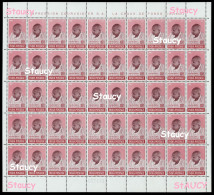 India 1948 Mahatma Gandhi Mourning 10r Full Sheet Of 50 Stamps MNH Indian Gum Condition NICE COLOUR As Per Scan - Mahatma Gandhi
