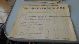 CHATEAUDUN  GALERNE PRUDHOMME MENUISERIE DE BATIMENT ET MEUBLES - 1900 – 1949