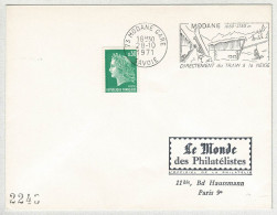 Frankreich / France 1971, Brief Modane Gare - Paris, Ski, Skilift - Sonstige & Ohne Zuordnung