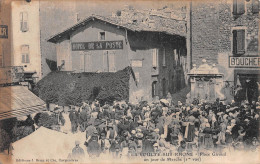 La VOULTE-sur-RHONE (Ardèche) - Place Giroud Un Jour De Marché - Hôtel De La Poste - Voyagé 190? (2 Scans) - La Voulte-sur-Rhône