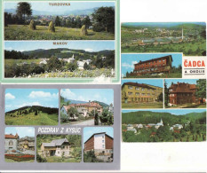 Slovakia, 3 X Kysuce, Turzovka, Makov, Čadca, Hotel Husárik A Centrum, Chata Bumbálka, Oščadnica, Velká Rača, Used - Eslovaquia