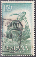 1960 - ESPAÑA - FIESTA NACIONAL TAUROMAQUIA - PASE NATURAL - EDIFIL 1263 - Oblitérés