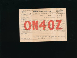 QSL Carte Radio - 1945 - Belgique Belgium Herent Lez Louvain ONAZ - Radio Amateur