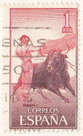 1960 - ESPAÑA - FIESTA NACIONAL TAUROMAQUIA - PASE POR ALTO - EDIFIL 1261 - Used Stamps