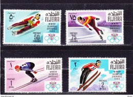 FUJEIRA 1968 Jeux Olympiques De Grenoble, Bobsleigh, Patinage, Ski Michel 215-217 + 219 NEUF** MNH Cote 3 Euros - Fujeira
