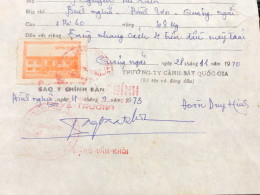Viet Nam Suoth Old Documents That Have Children Authenticated(30$ Quan Ngai 1970) PAPER Have Wedge QUALITY:GOOD 1-PCS Ve - Collezioni
