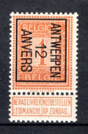 PRE28B MNH* 1912 - ANTWERPEN 12 ANVERS  - Typografisch 1912-14 (Cijfer-leeuw)