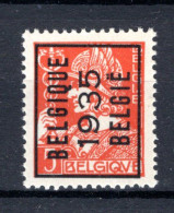 PRE289A MNH** 1935 - BELGIQUE 1935 BELGIE - Typos 1932-36 (Cérès Et Mercure)