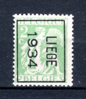 PRE277B MNH** 1934 - LIEGE 1934 - Typos 1932-36 (Cérès Et Mercure)