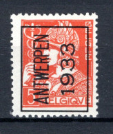 PRE262A MNH** 1933 - ANTWERPEN 1933 - Typos 1932-36 (Cérès Und Mercure)