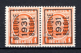 PRE244A MNH** 1931 - BELGIQUE 1931 BELGIE (2 Stuks) - Typografisch 1922-31 (Houyoux)