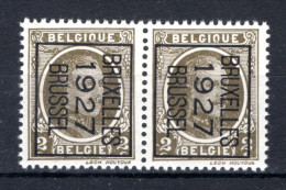 PRE148B MNH** 1927 - BRUXELLES 1927 BRUSSEL (2 Stuks)  - Typografisch 1922-31 (Houyoux)