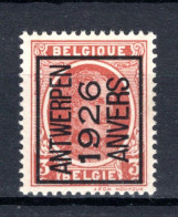 PRE138A MNH** 1926 - ANTWERPEN 1926 ANVERS  - Tipo 1922-31 (Houyoux)