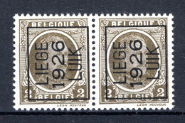 PRE137A MNH** 1926 - LIEGE 1926 LUIK (2 Stuks)  - Typos 1922-31 (Houyoux)