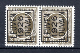 PRE136A MNH** 1926 -LEUVEN 1926 LOUVAIN (2 Stuks) - Typos 1922-31 (Houyoux)