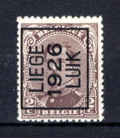PRE132A MNH** 1926 - LIEGE 1926 LUIK - Typografisch 1922-26 (Albert I)