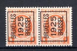 PRE114A MNH** 1925 - BRUXELLES 1925 BRUSSEL (2 Stuks)  - Typografisch 1922-31 (Houyoux)