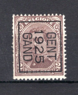 PRE111B MNH** 1925 - GENT 1925 GAND - Typografisch 1922-26 (Albert I)