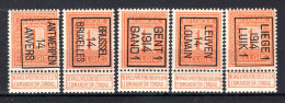 PRE044B/048B MNH** 1912 - Typos 1912-14 (Löwe)