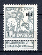 92 MH* 1911 - Caritas Met Opdruk 1911 - 1910-1911 Caritas