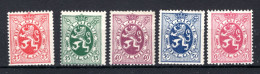 282/286 MNH 1929 - Heraldieke Leeuw - 1929-1937 Lion Héraldique