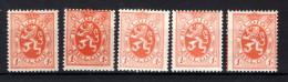276 MNH 1929 - Heraldieke Leeuw (5 Stuks) - 1929-1937 Lion Héraldique