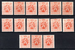 276 MNH 1929 - Heraldieke Leeuw (15 Stuks) - 1929-1937 Lion Héraldique