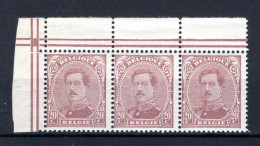 140C MNH TYPE IV 3 Stuks 1922 - Z.M. Koning Albert 1 - 1915-1920 Albert I.