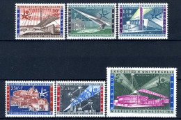 1047/1052 MNH 1958 - Wereldtentoonstelling In Brussel. - Neufs