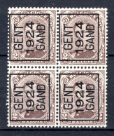 PRE90A MNH** 1924 - GENT 1924 GAND (4 Stuks) - Typografisch 1922-26 (Albert I)