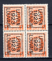 PRE75B MNH** 1923 - LEUVEN 1923 LOUVAIN (4stuks) - Typos 1922-31 (Houyoux)