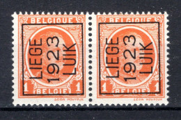PRE76A MNH** 1923 - LIEGE 1923 LUIK (2 Stuks)  - Typografisch 1922-31 (Houyoux)