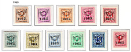 PRE758/768 MNH** 1965 - Cijfer Op Heraldieke Leeuw Type F - REEKS 58 - Typografisch 1951-80 (Cijfer Op Leeuw)