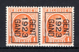 PRE74B MNH** 1923 - GENT 1923 GAND (2 Stuks)  - Typos 1922-31 (Houyoux)