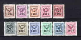 PRE758/768 MNH 1965 - Cijfer Op Heraldieke Leeuw Type F - REEKS 58 - Typo Precancels 1951-80 (Figure On Lion)