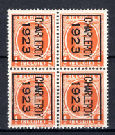 PRE73B MNH** 1923 - CHARLEROY 1923 (4stuks)  - Typografisch 1922-31 (Houyoux)