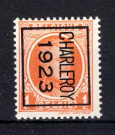 PRE73B MNH** 1923 - CHARLEROY 1923 - Sobreimpresos 1922-31 (Houyoux)