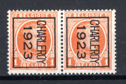 PRE73B MNH** 1923 - CHARLEROY 1923 (2 Stuks) - Typografisch 1922-31 (Houyoux)