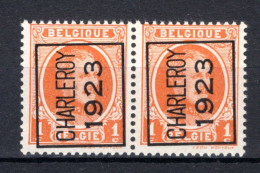 PRE73A MNH** 1923 - CHARLEROY 1923 (2 Stuks)  - Typos 1922-31 (Houyoux)